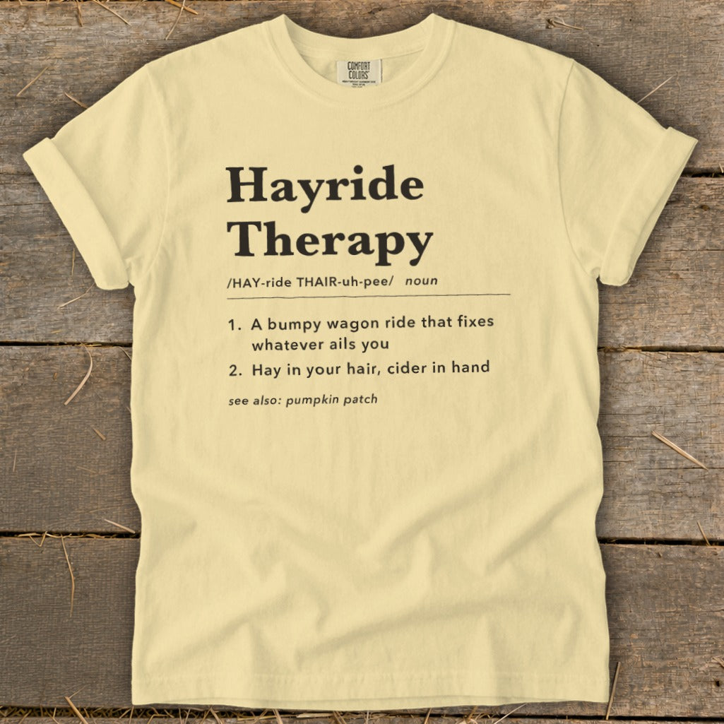 Hayride Therapy Definition Signature Tee