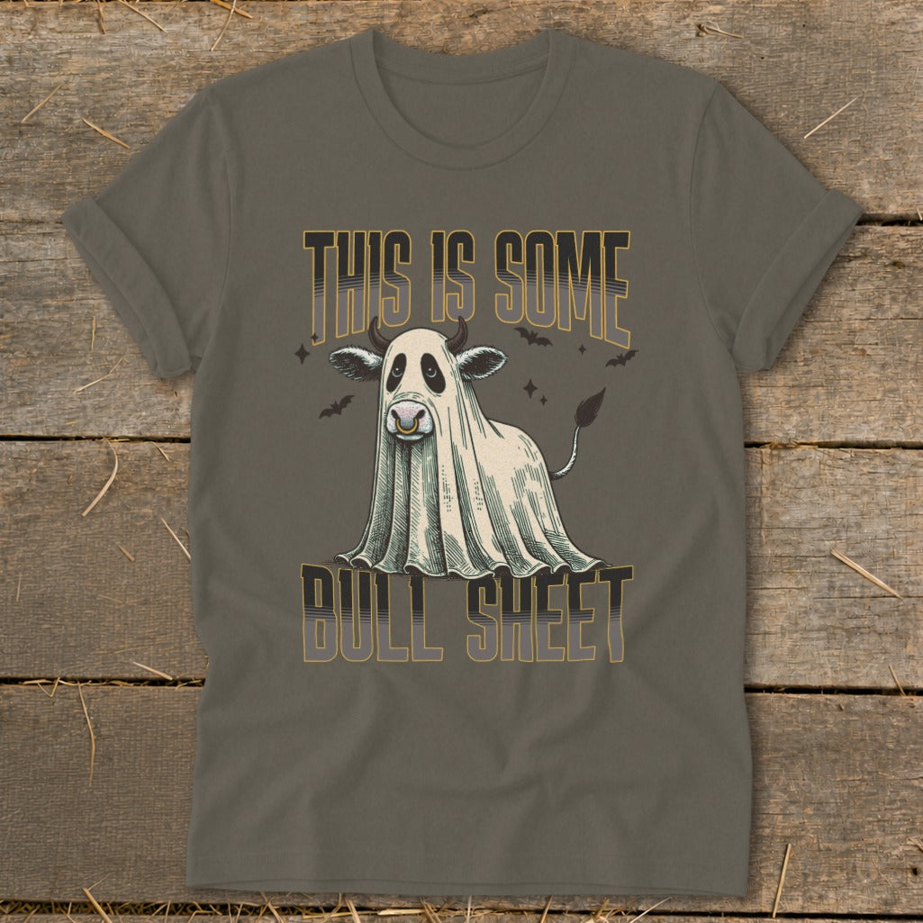 Cow ghost with text "THIS IS SOME BULL SHEET" and bats.