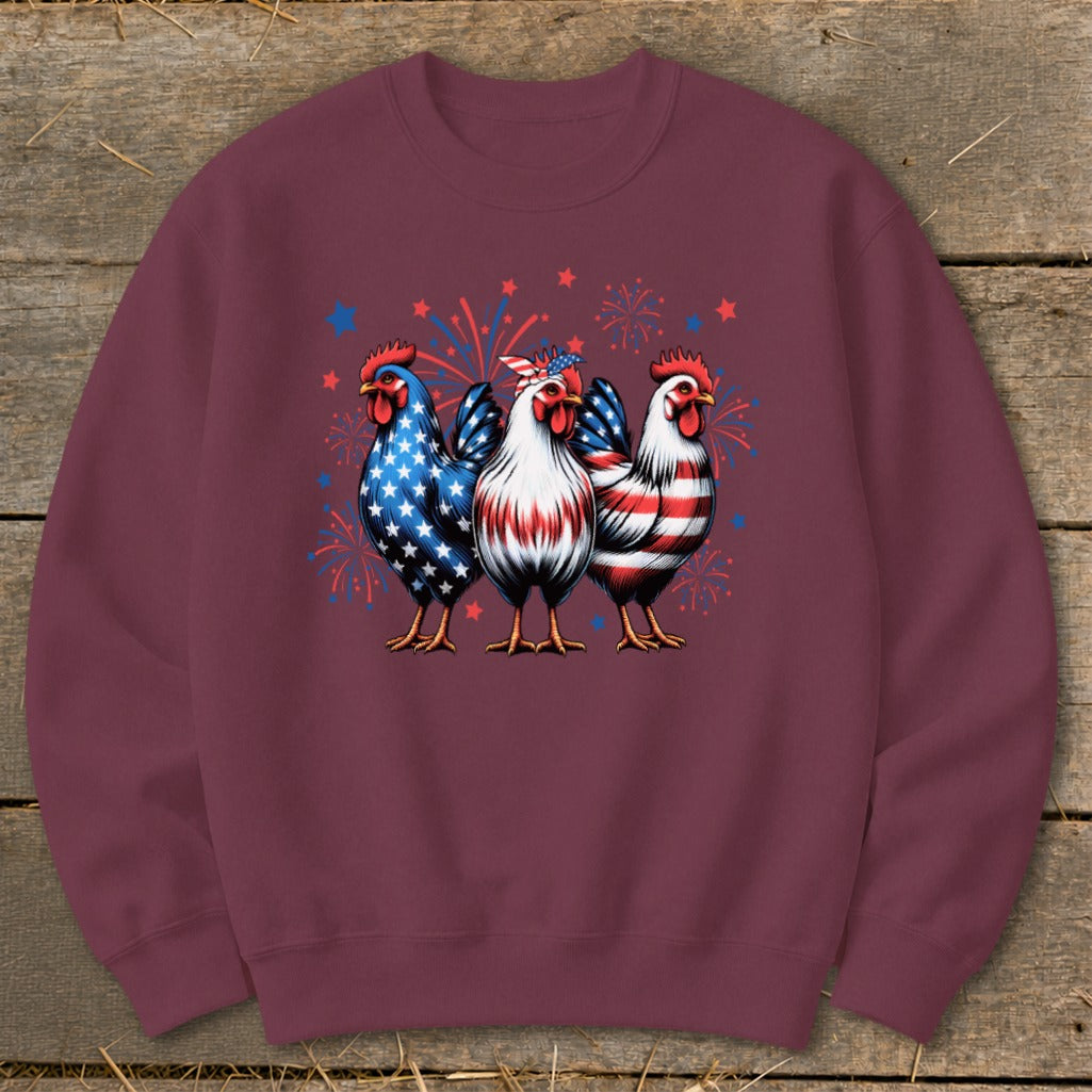 4th of July Chickens Sweatshirt