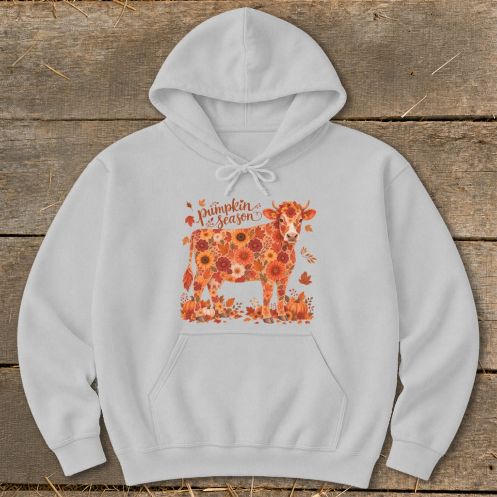 Fall Floral Cow Hoodie