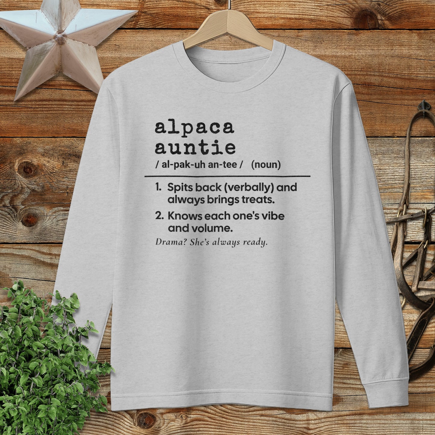 Alpaca Auntie Definition Long Sleeve Tee