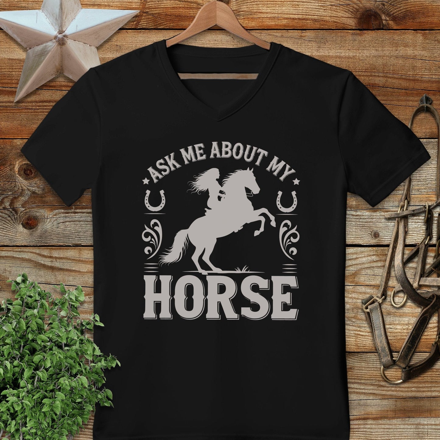 Ask Me About My Horse V-neck
