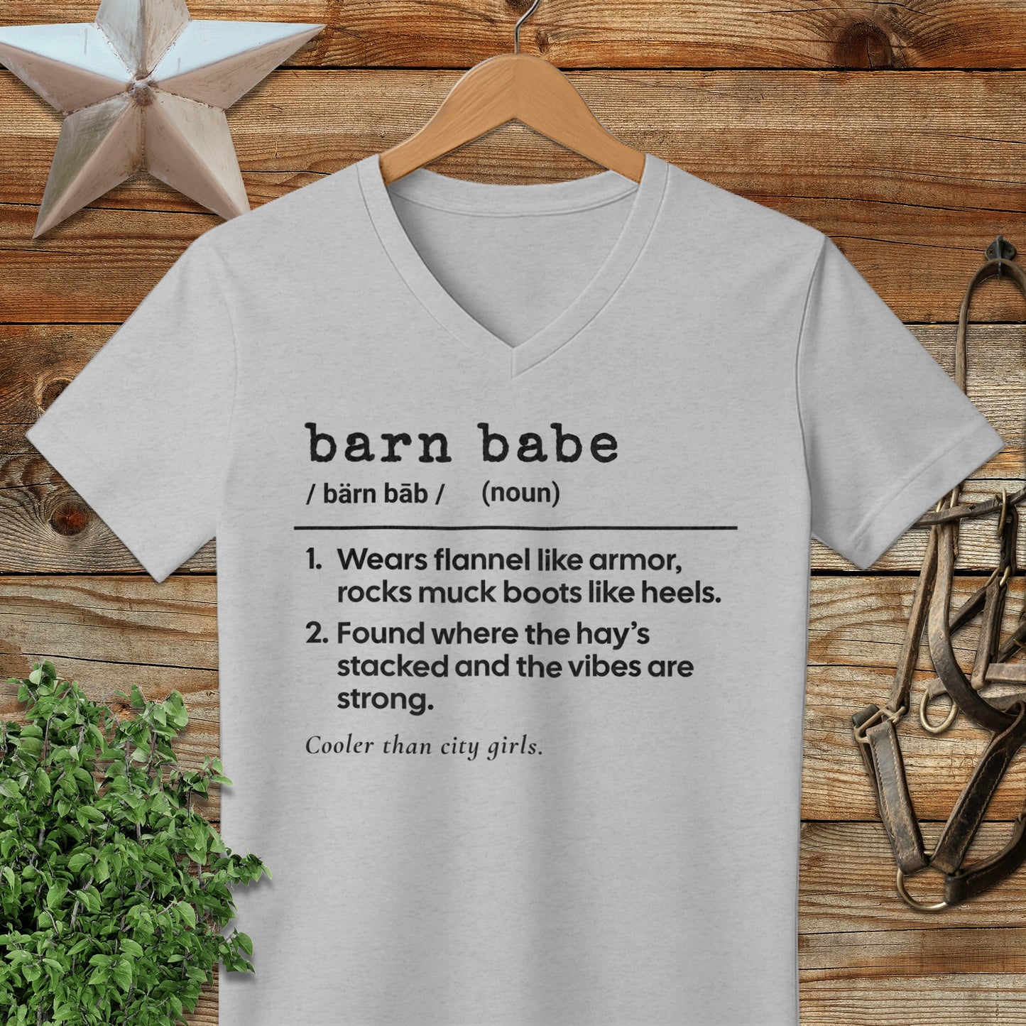 Barn Babe Definition V-neck