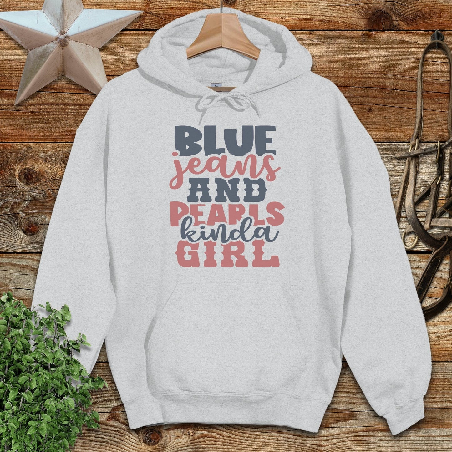 Blue Jeans and Pearls Hoodie