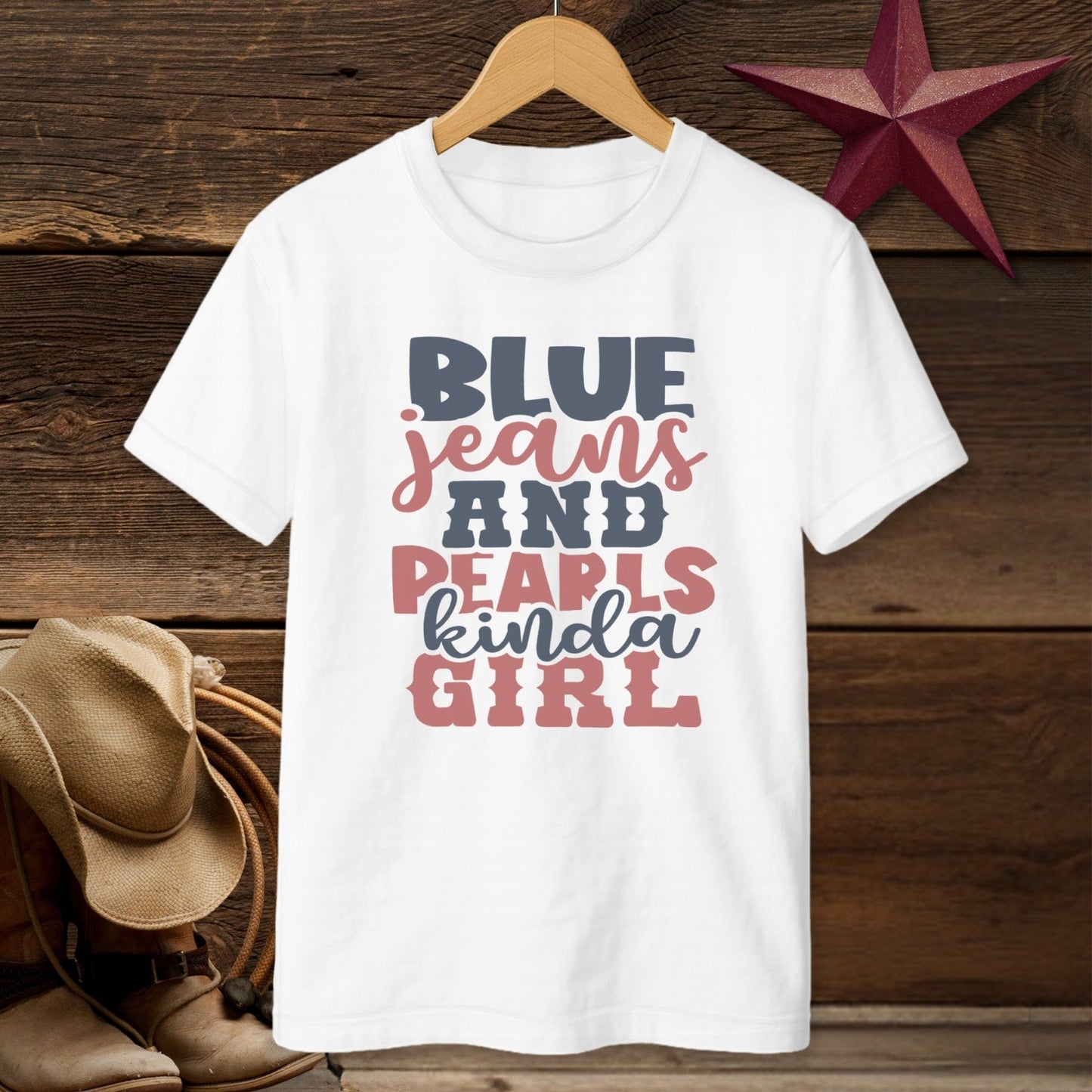 Blue Jeans and Pearls T-shirt (Youth)