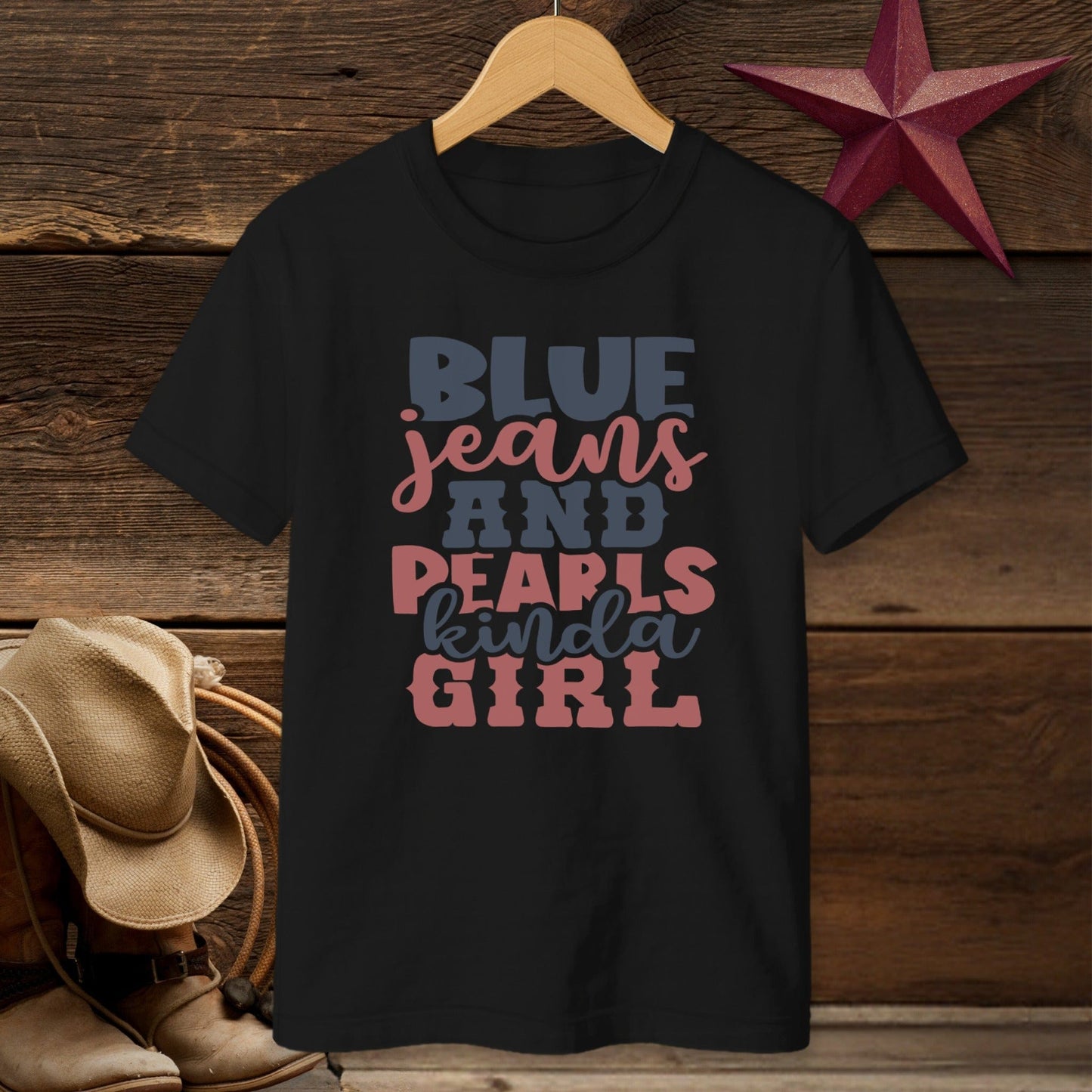 Blue Jeans and Pearls T-Shirt (Youth)