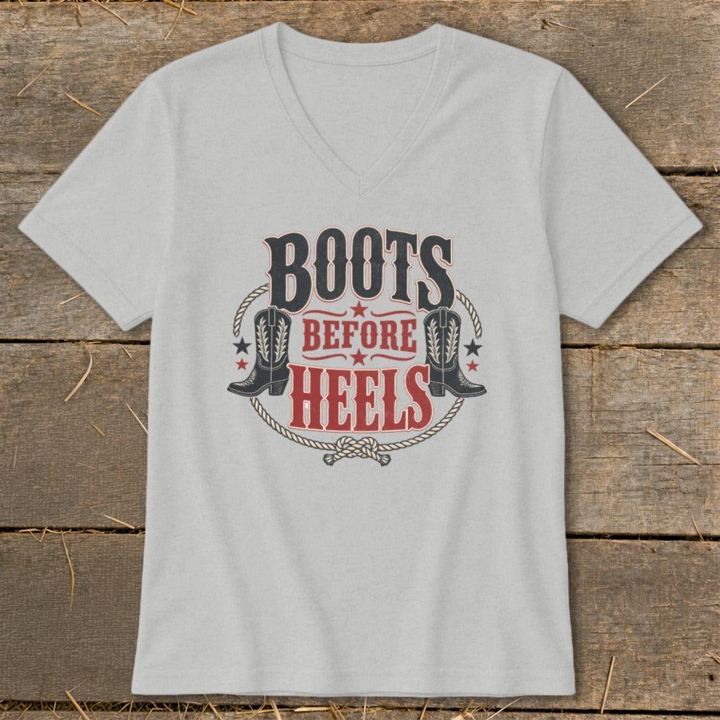Boots Before Heels V-neck