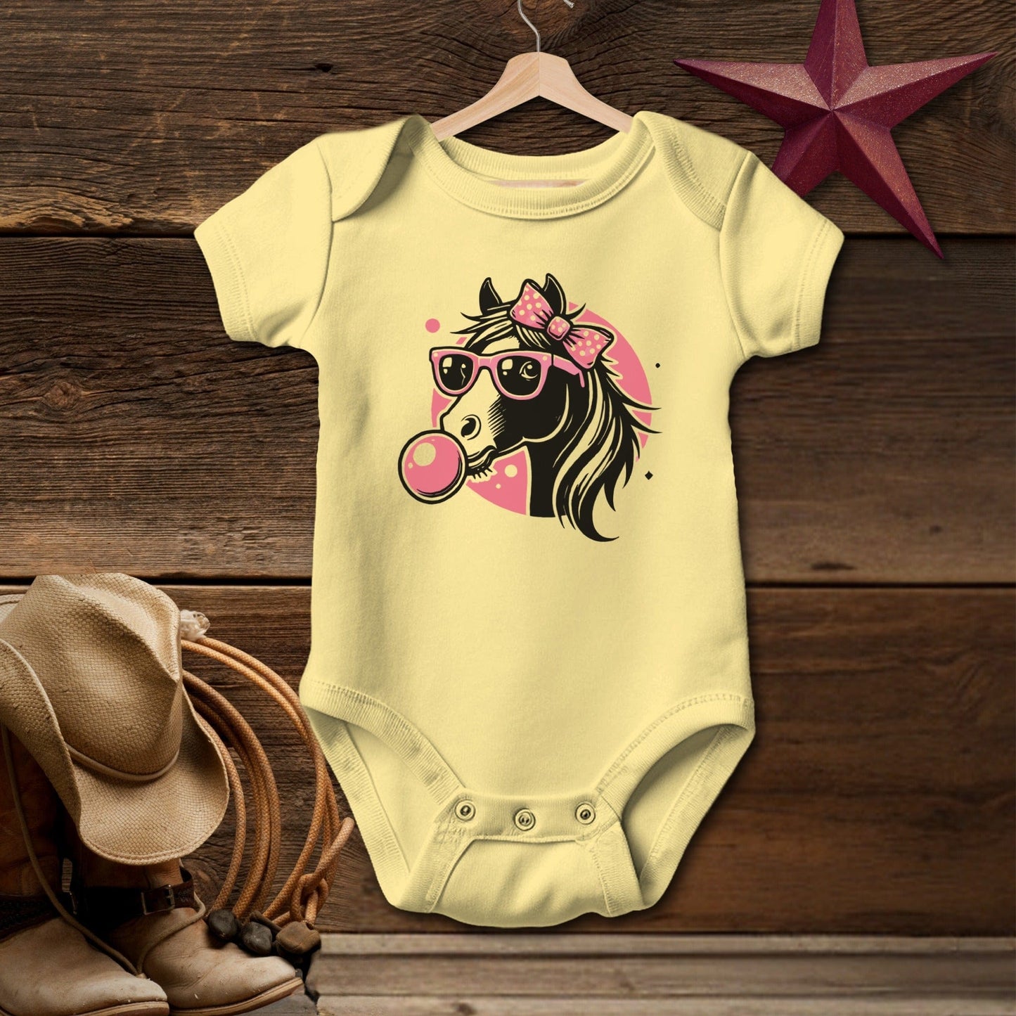 Bubble Gum Horse Bodysuit (Baby)