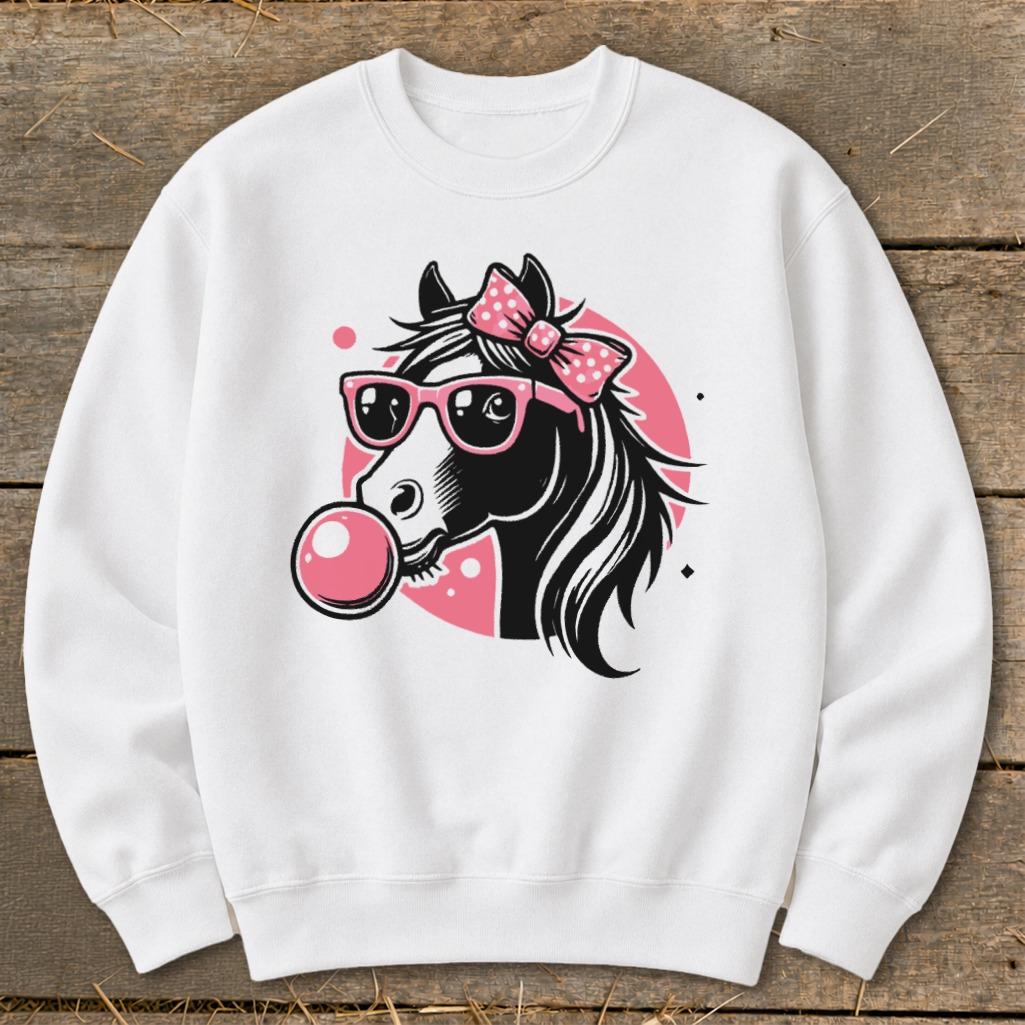 Bubble Gum Horse Sweatshirt