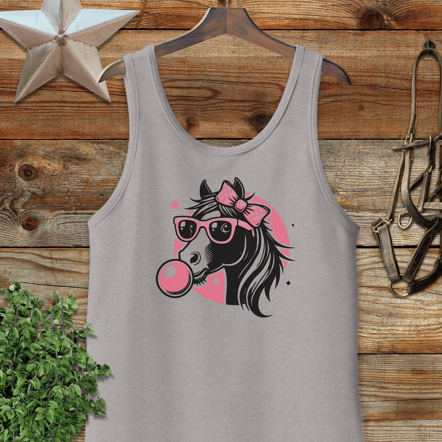 Bubble Gum Horse Tank Top