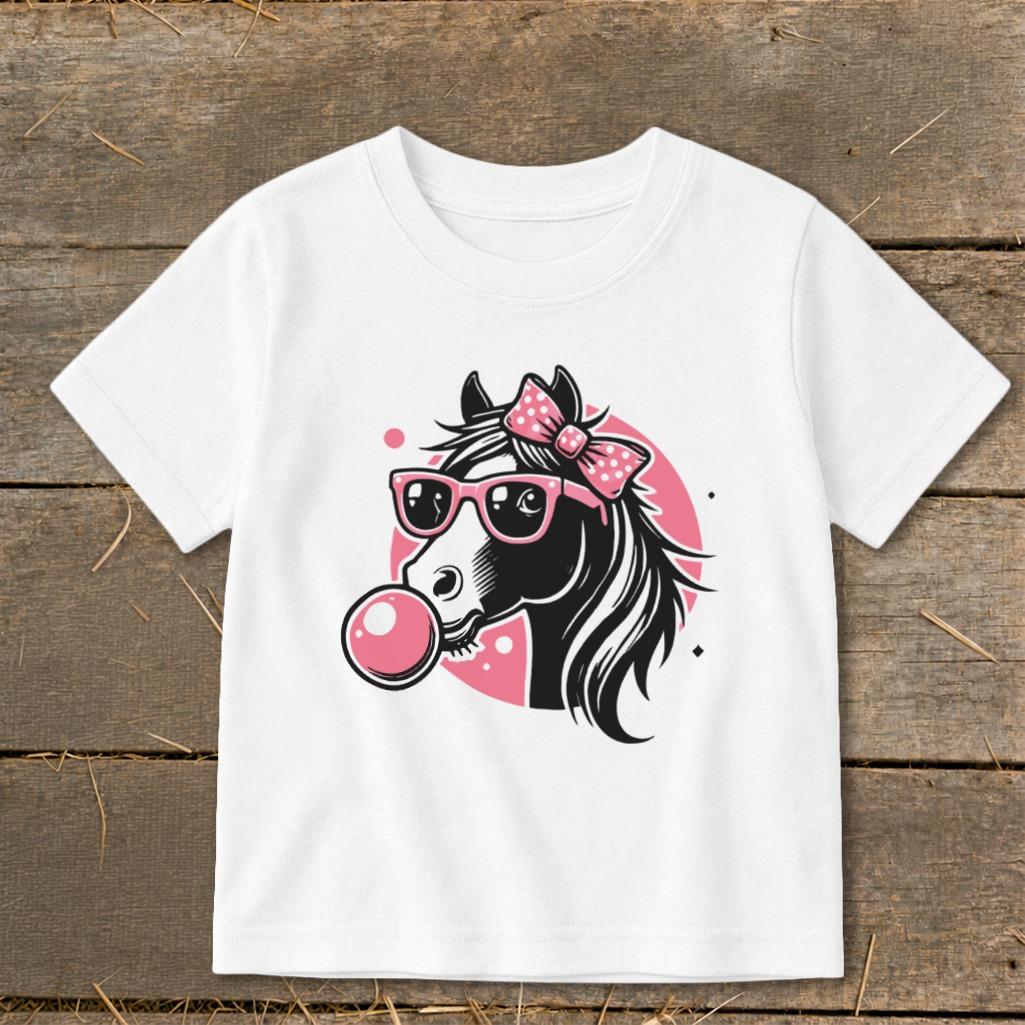 Bubble Gum Horse Toddler Tee