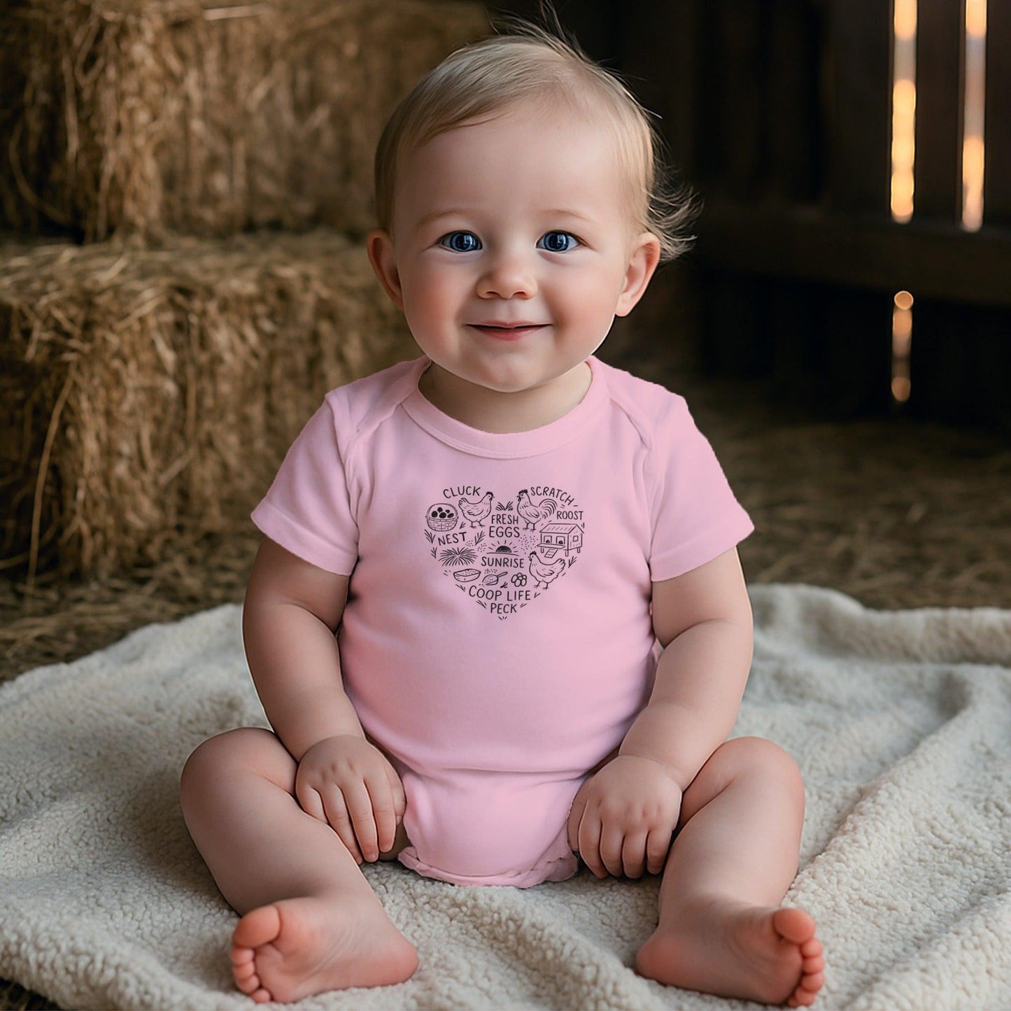 Chicken Farm Heart Bodysuit (Baby)