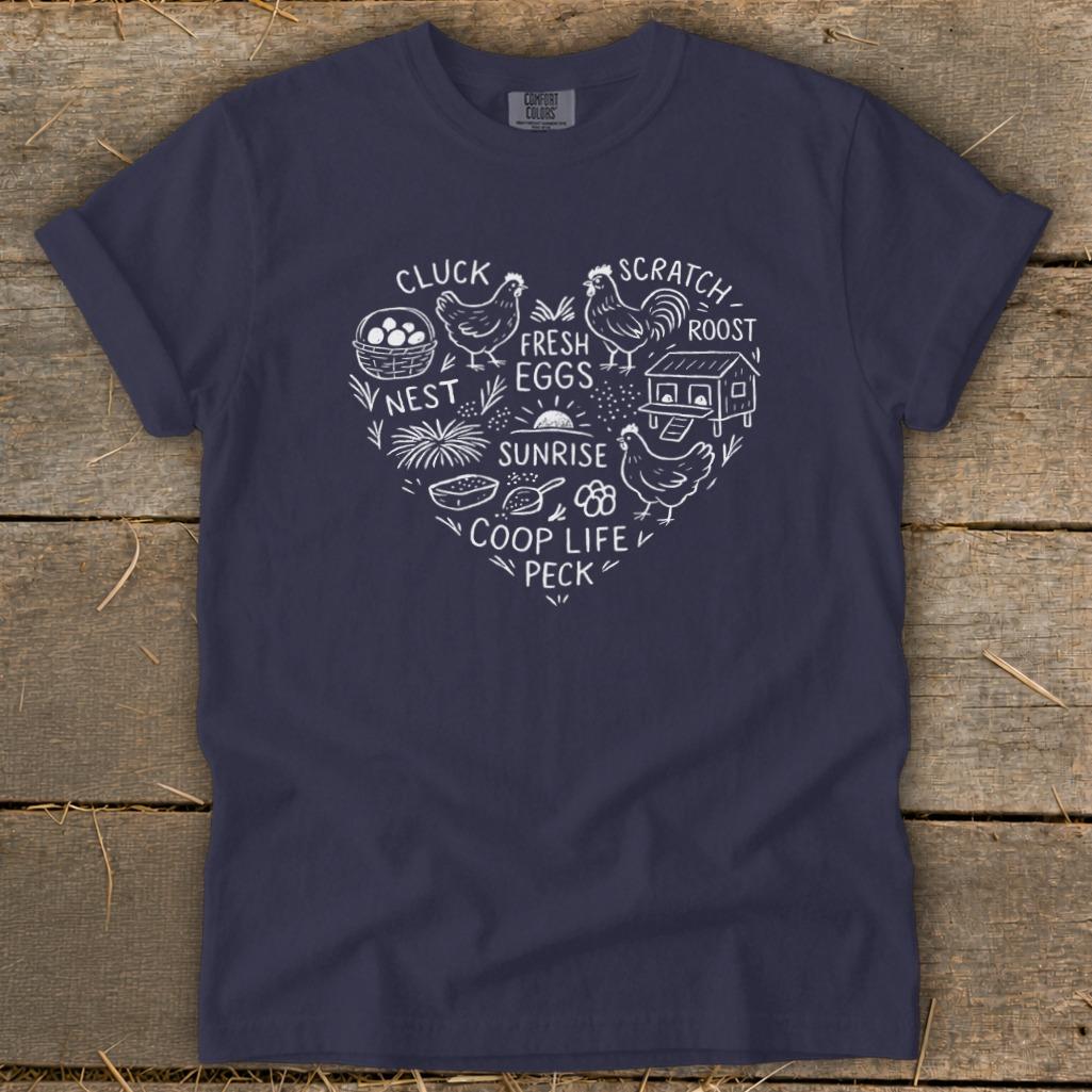 Chicken Farm Heart Signature Tee