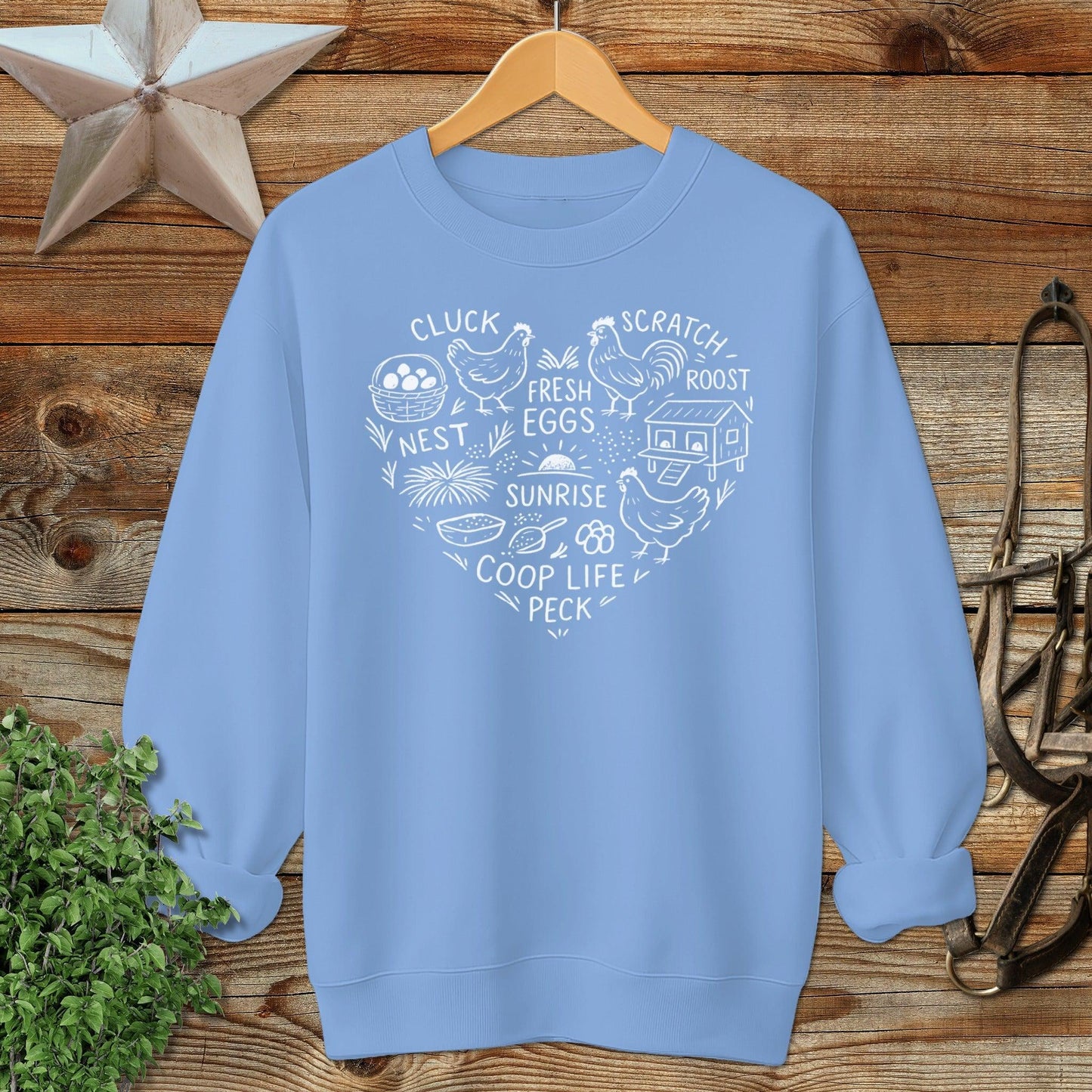 Chicken Farm Heart Sweatshirt