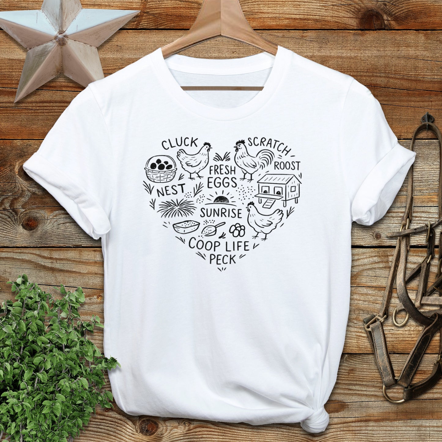 Chicken Farm Heart T-shirt