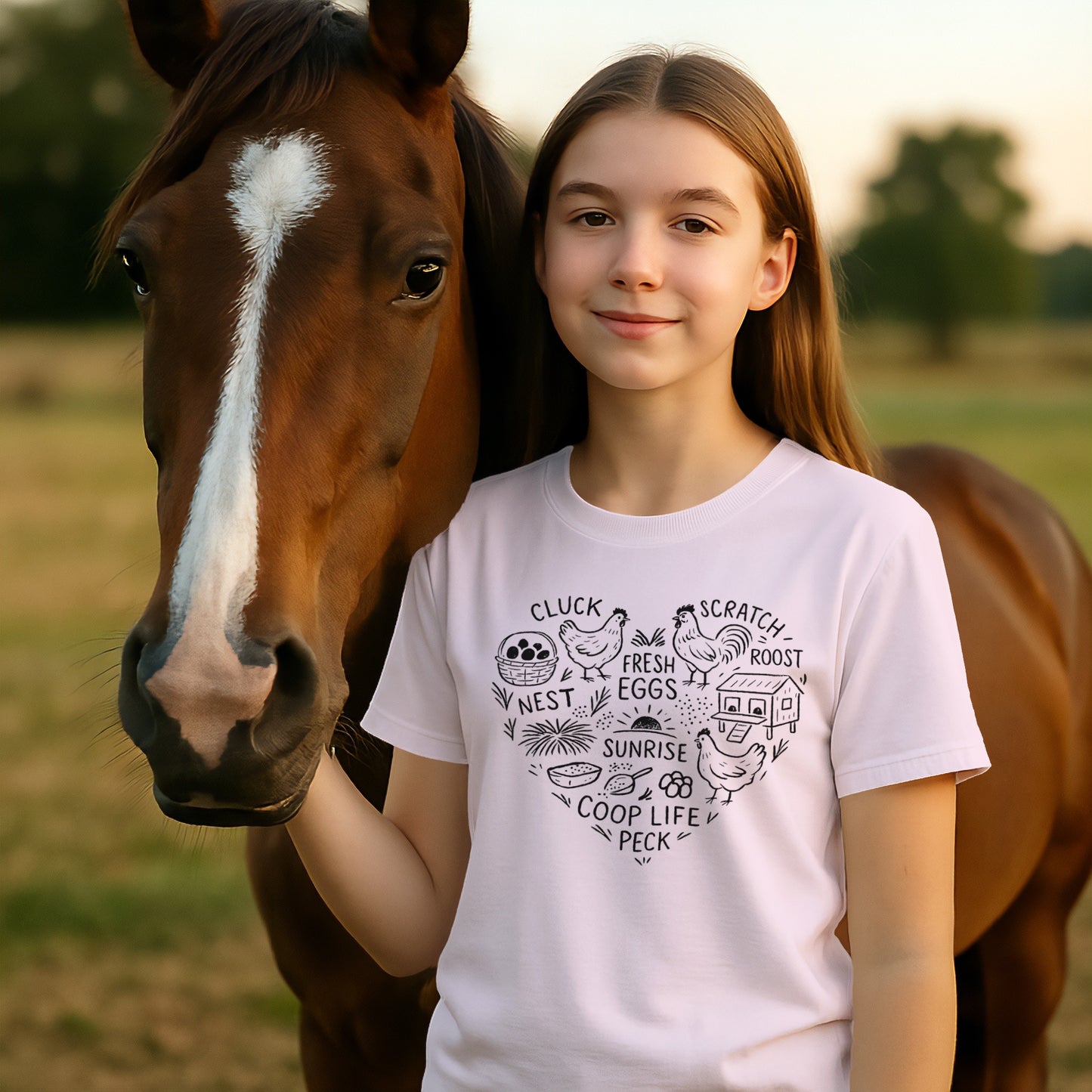 Chicken Farm Heart T-shirt (Youth)