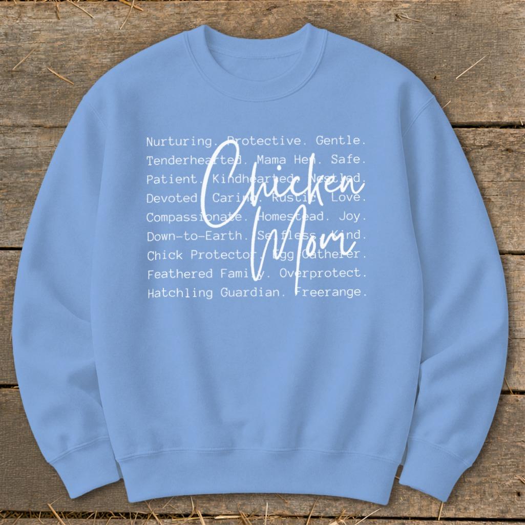 Chicken Mom Words Sweatshirt