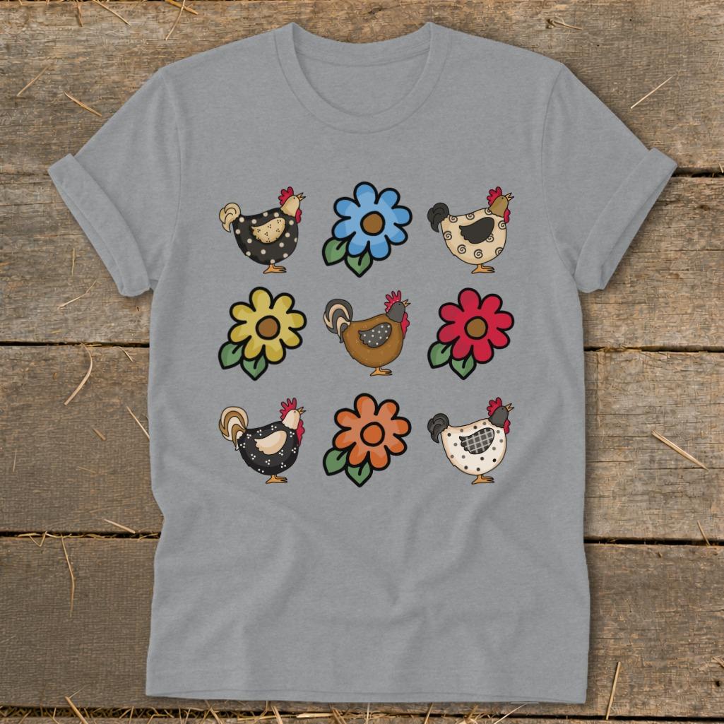 Chickens and Flowers Softstyle Tee