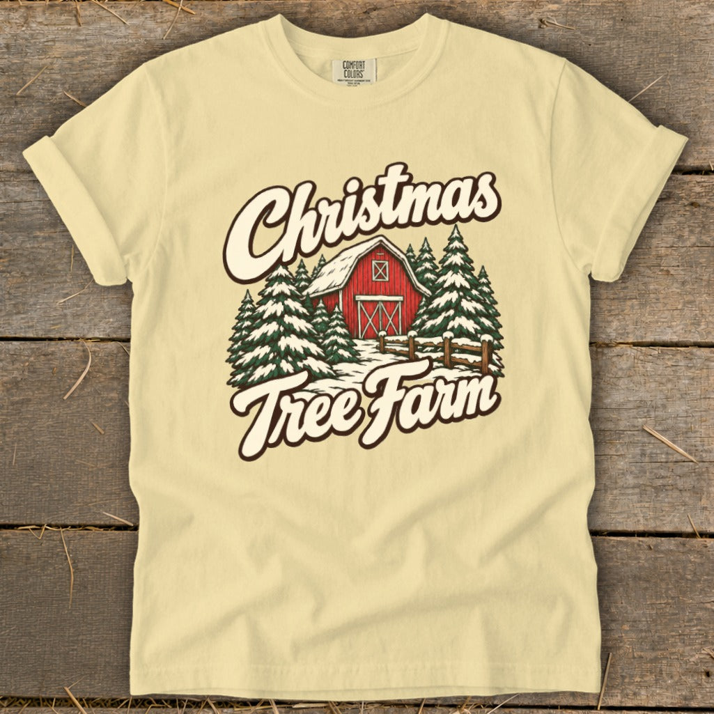 Christmas Tree Farm Barn Signature Tee
