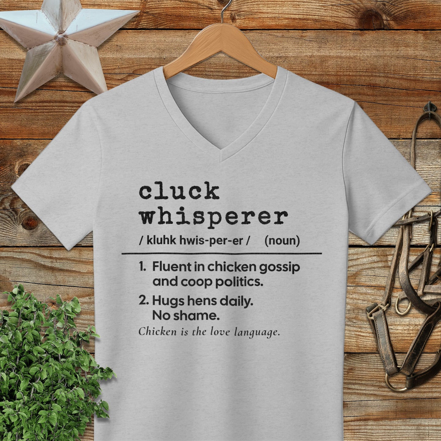 Cluck Whisperer Definition V-neck