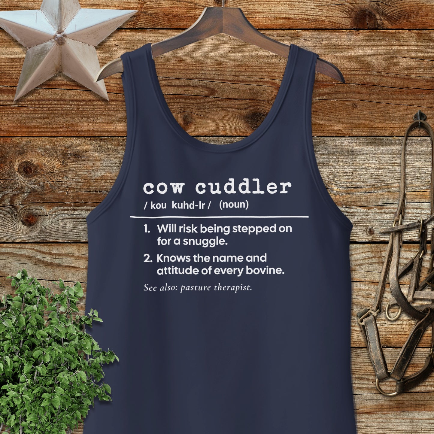 Cow Cuddler Definition Tank Top