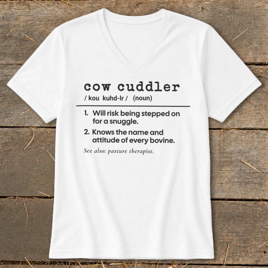 Cow Cuddler Definition V-neck