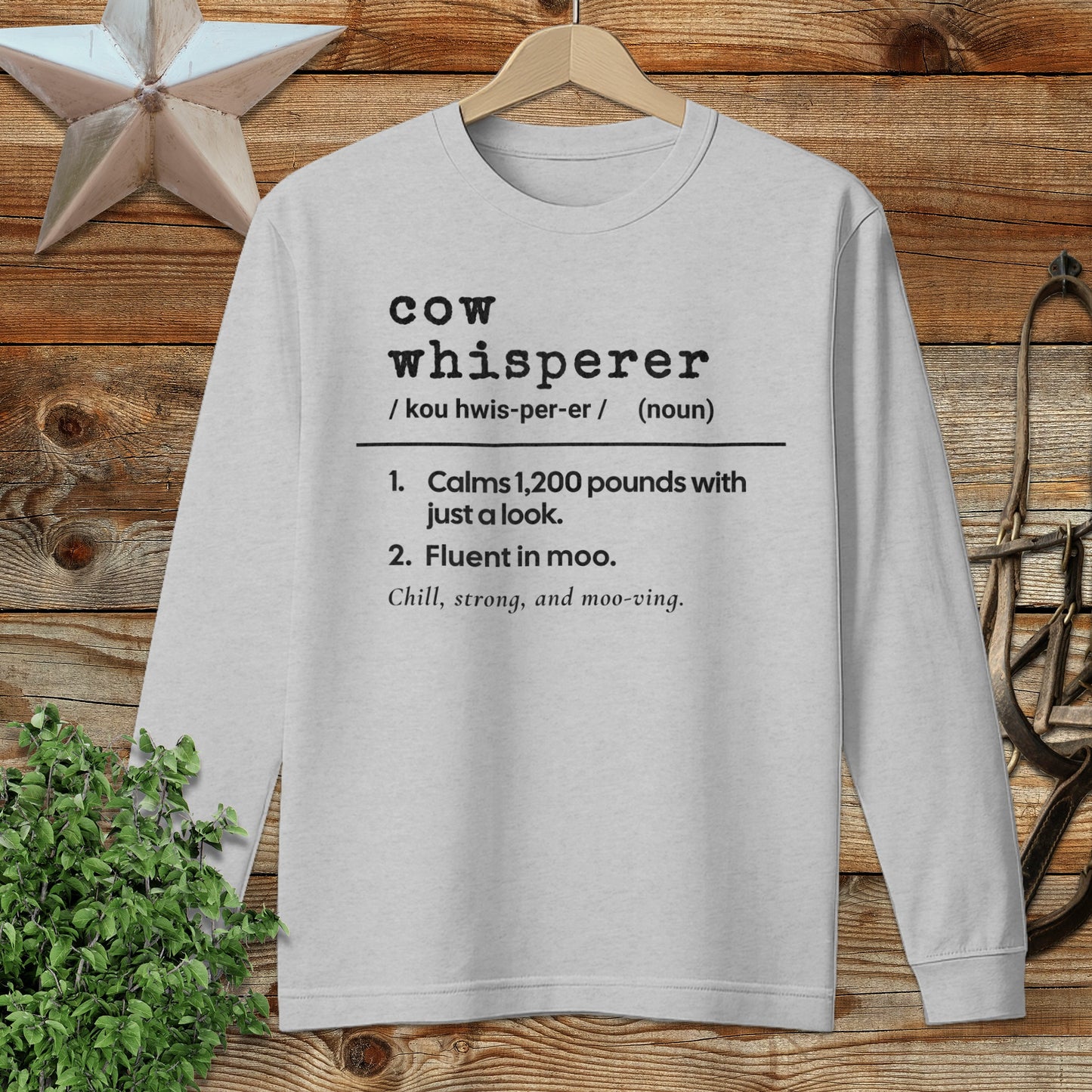 Cow Whisperer Definition Long Sleeve Tee