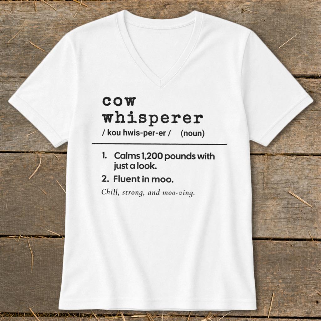 Cow Whisperer Definition V-neck