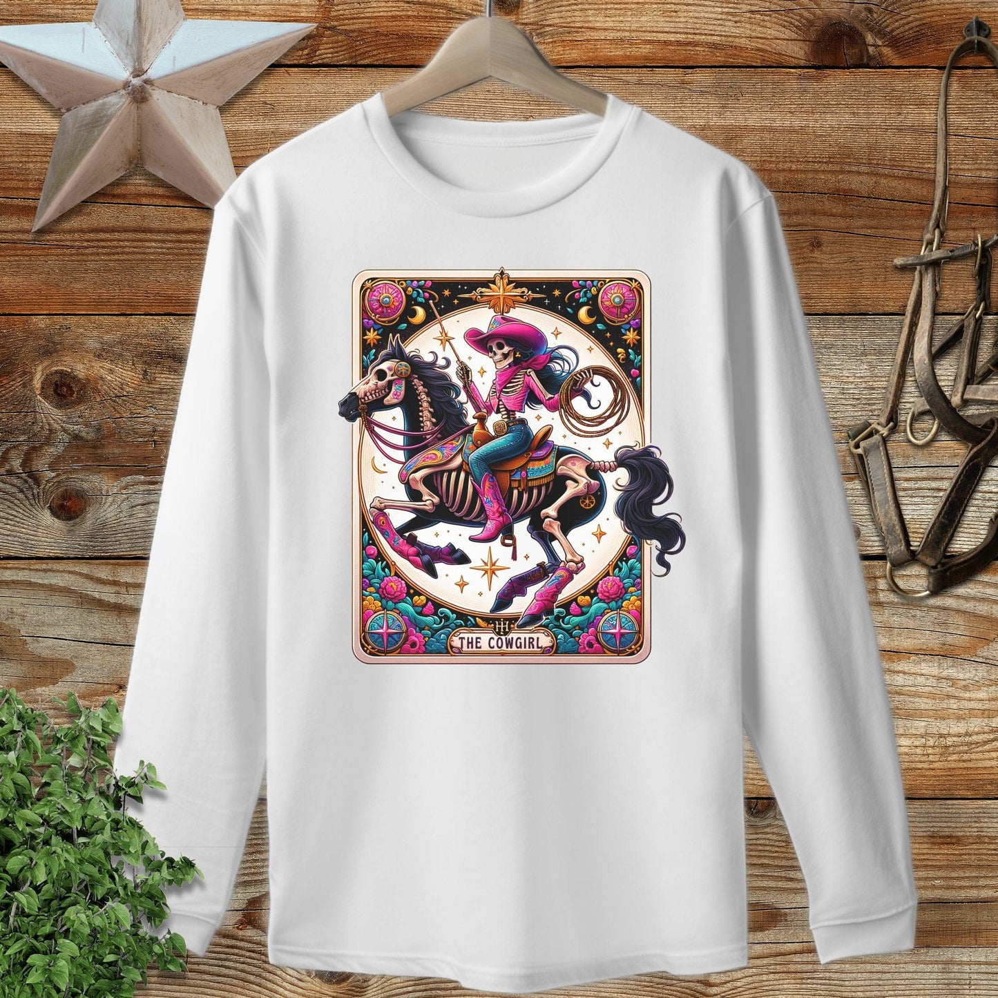 Cowgirl Tarot Card Long Sleeve Tee