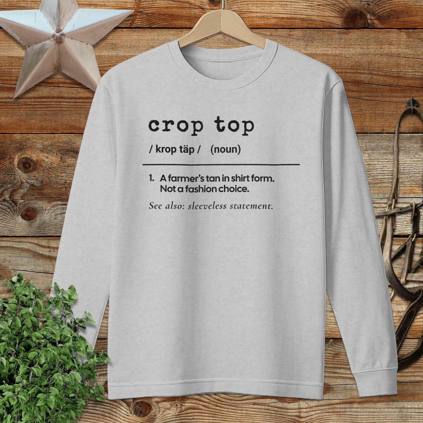 Crop Top Definition Long Sleeve Tee