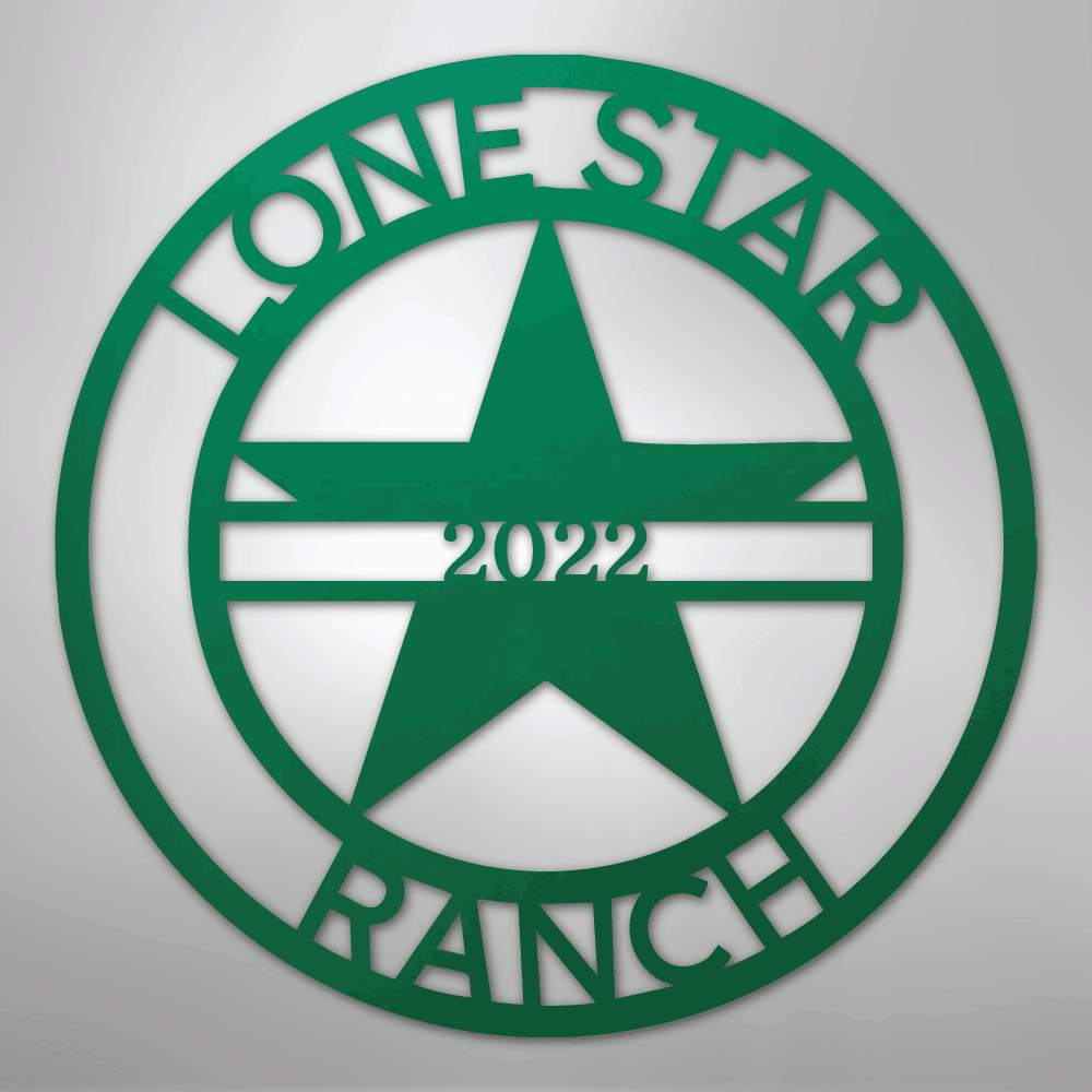 Custom Lone Star Metal Art Sign