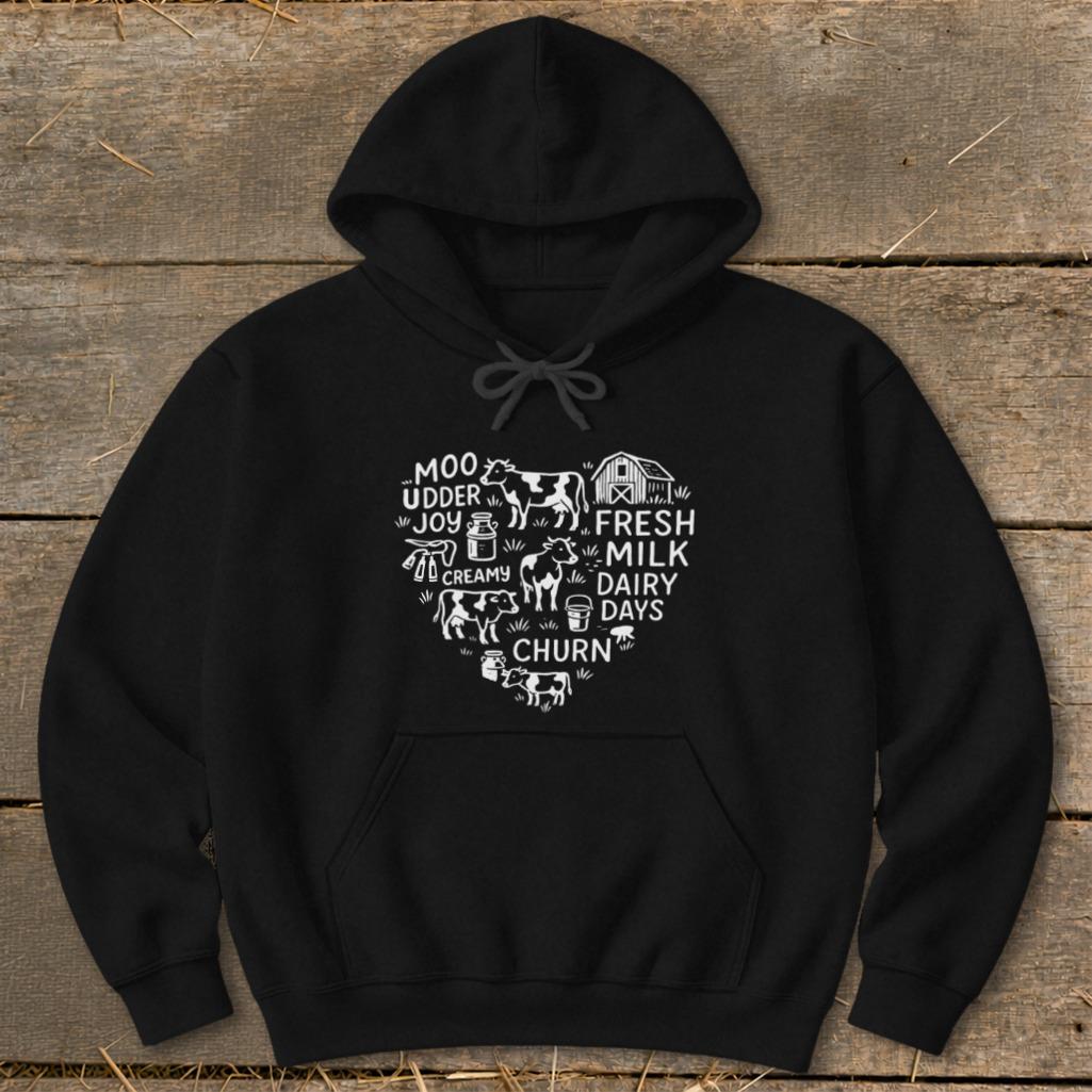 Dairy Farm Heart Hoodie