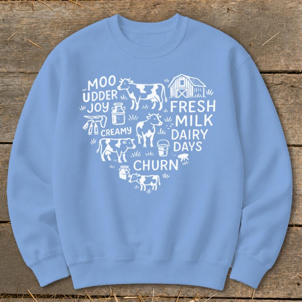 Dairy Farm Heart Sweatshirt