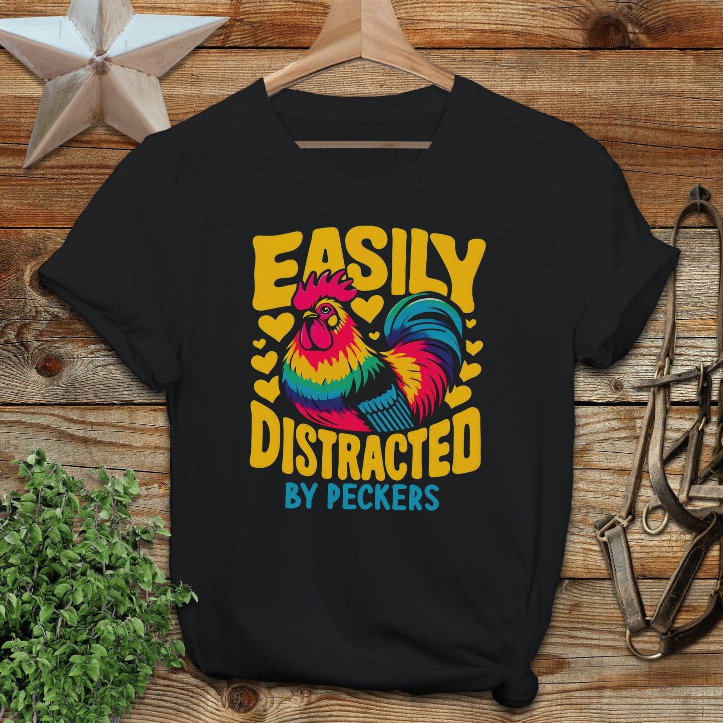 Distracted by Peckers T-shirt