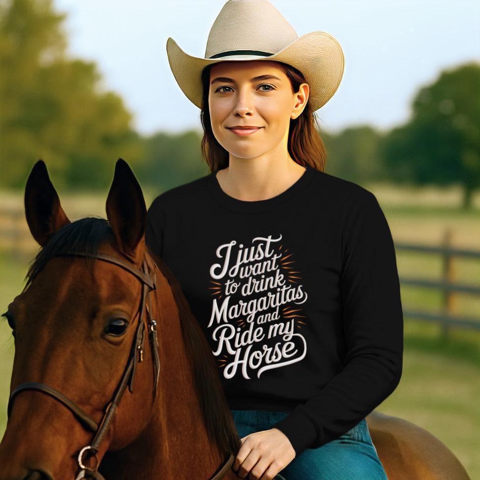 Drink Margaritas and Ride Long Sleeve Tee