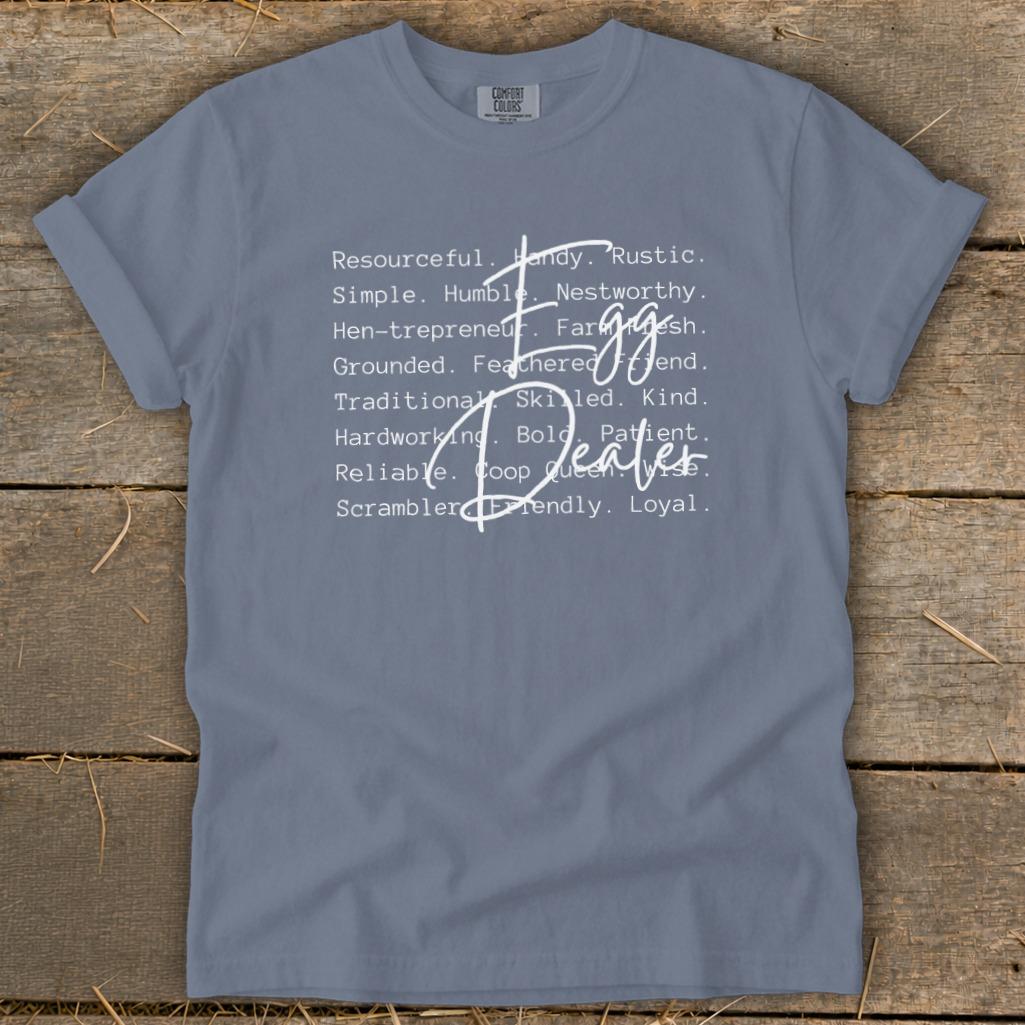 Egg Dealer Words Signature Tee