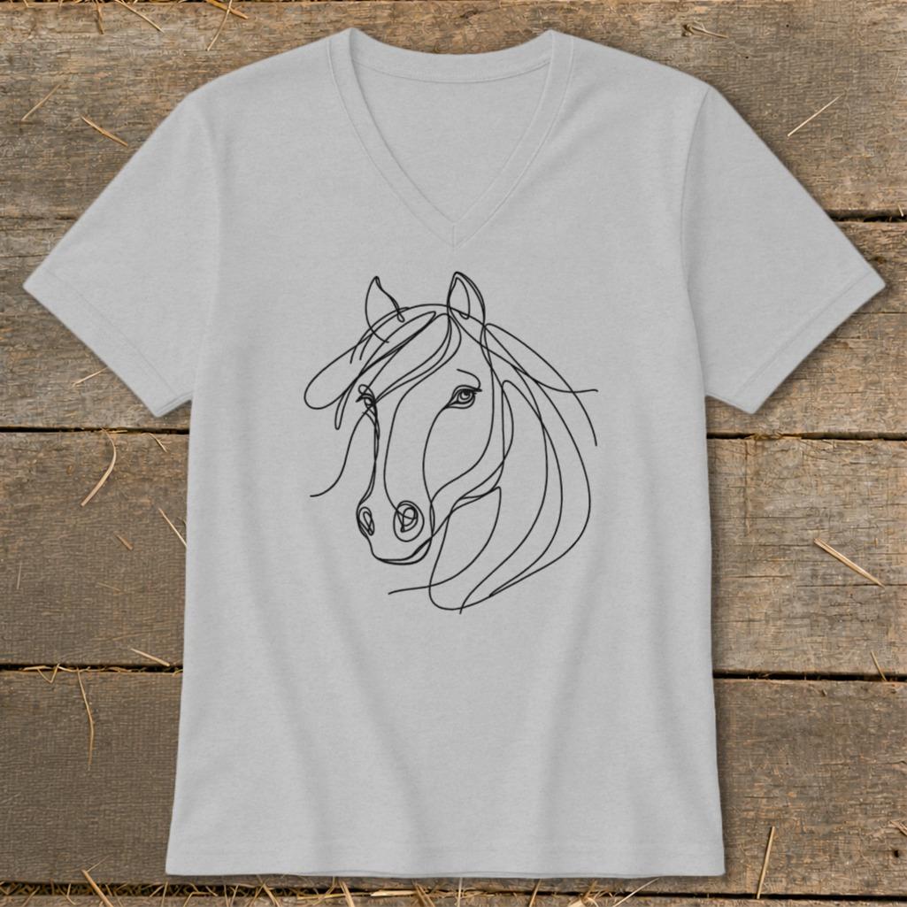 Elegant Horse V-neck