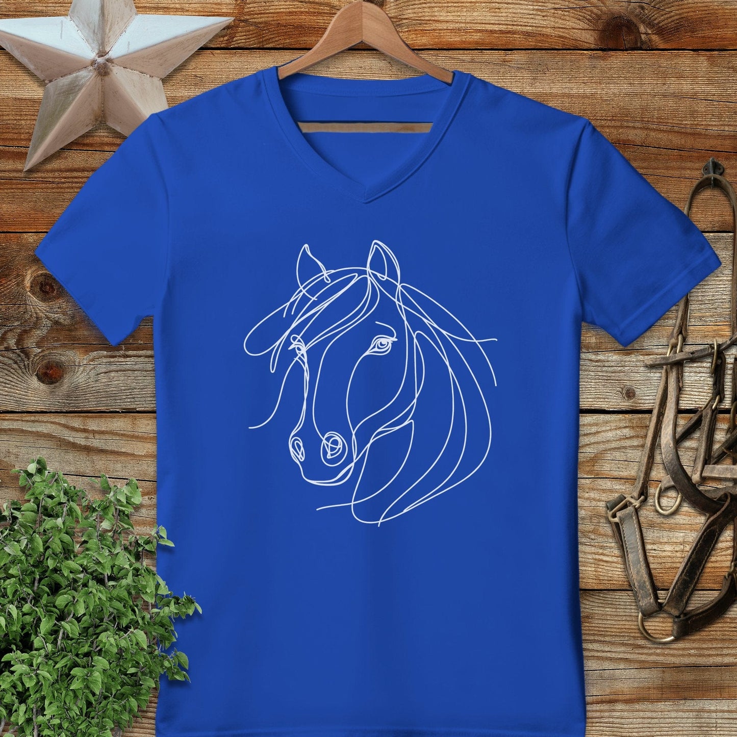 Elegant Horse V-neck
