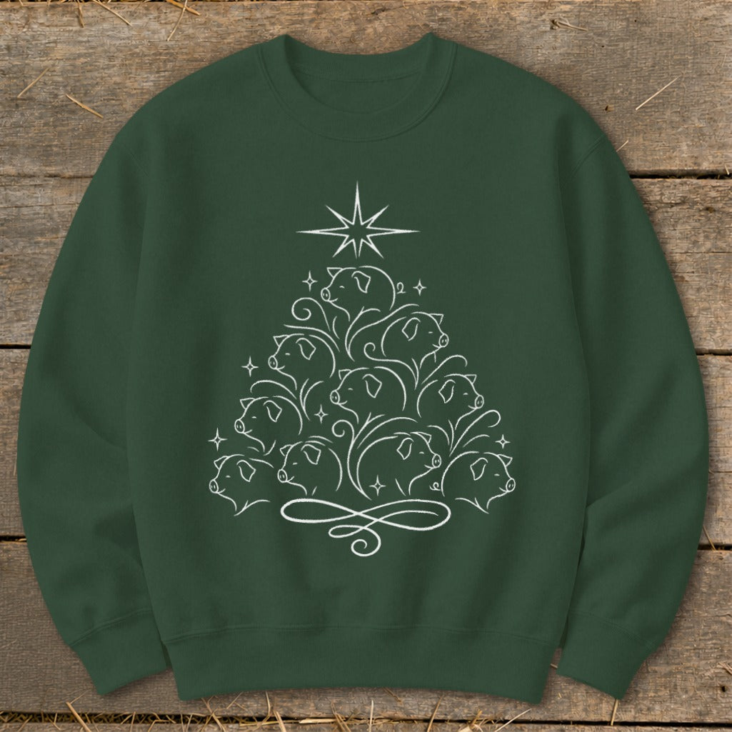 Elegant Pig Tree Sweatshirt