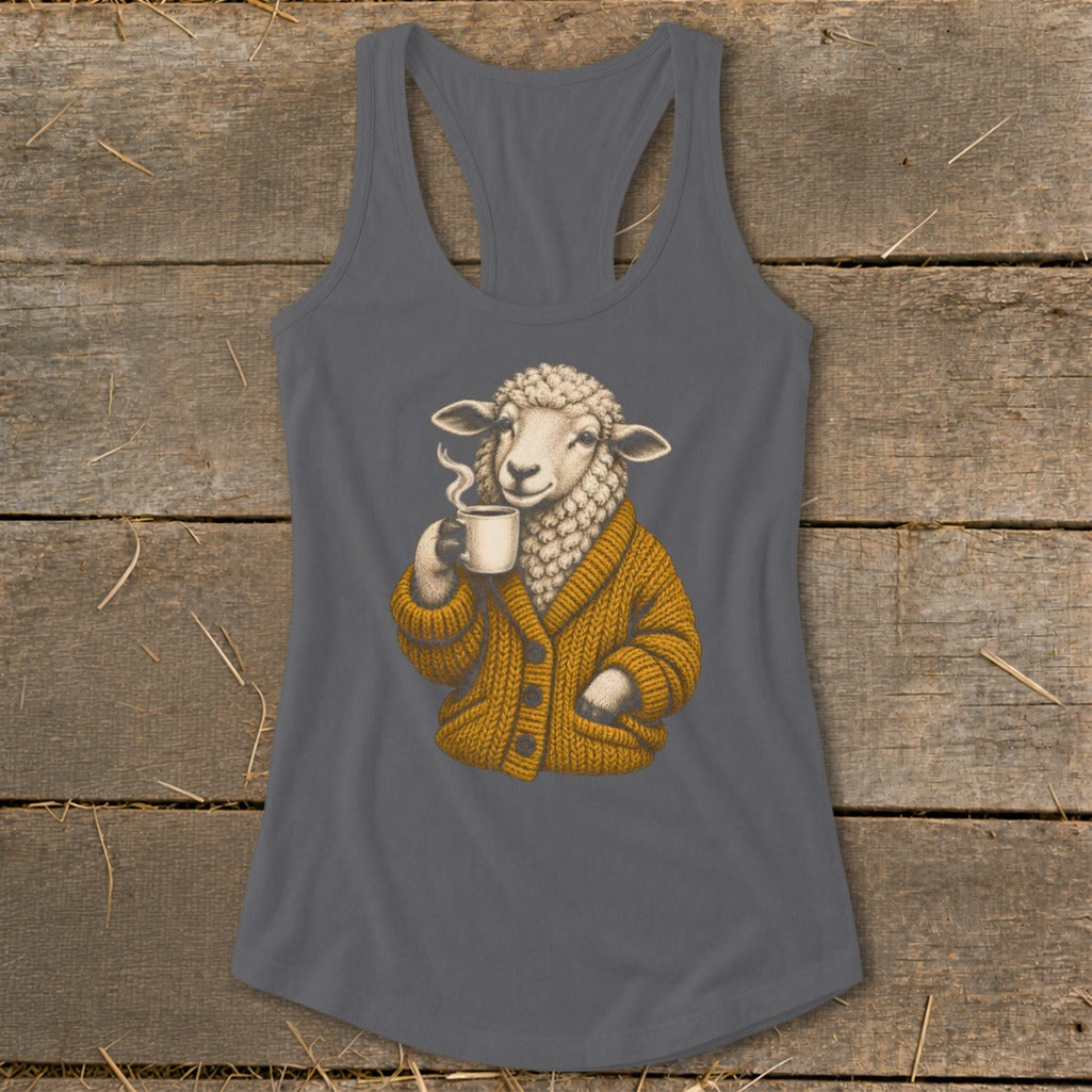 Ewe in a Sweater Racerback Tank