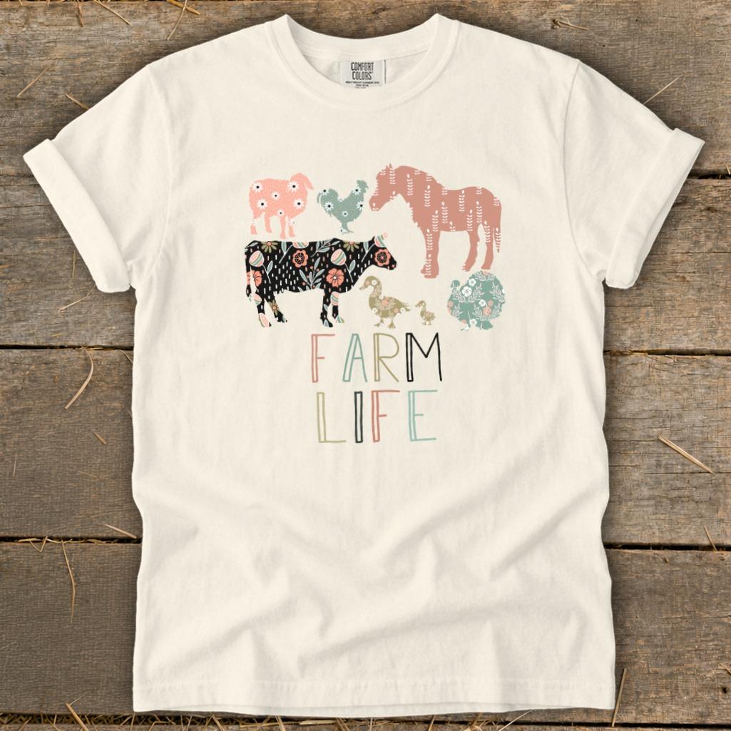 Farm Life Pattern Signature Tee