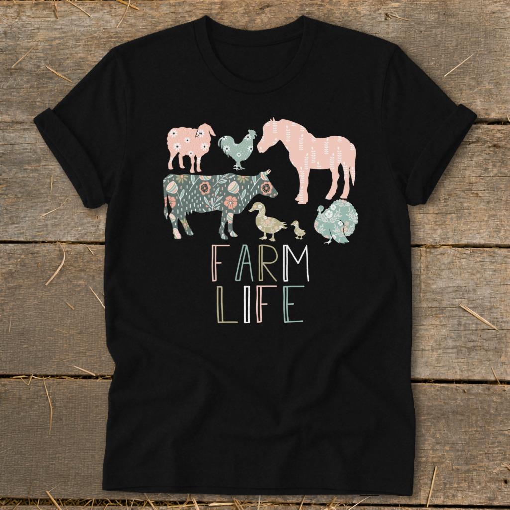 Farm Life Pattern Softstyle Tee