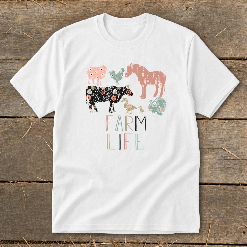 Farm Life Pattern Youth Tee