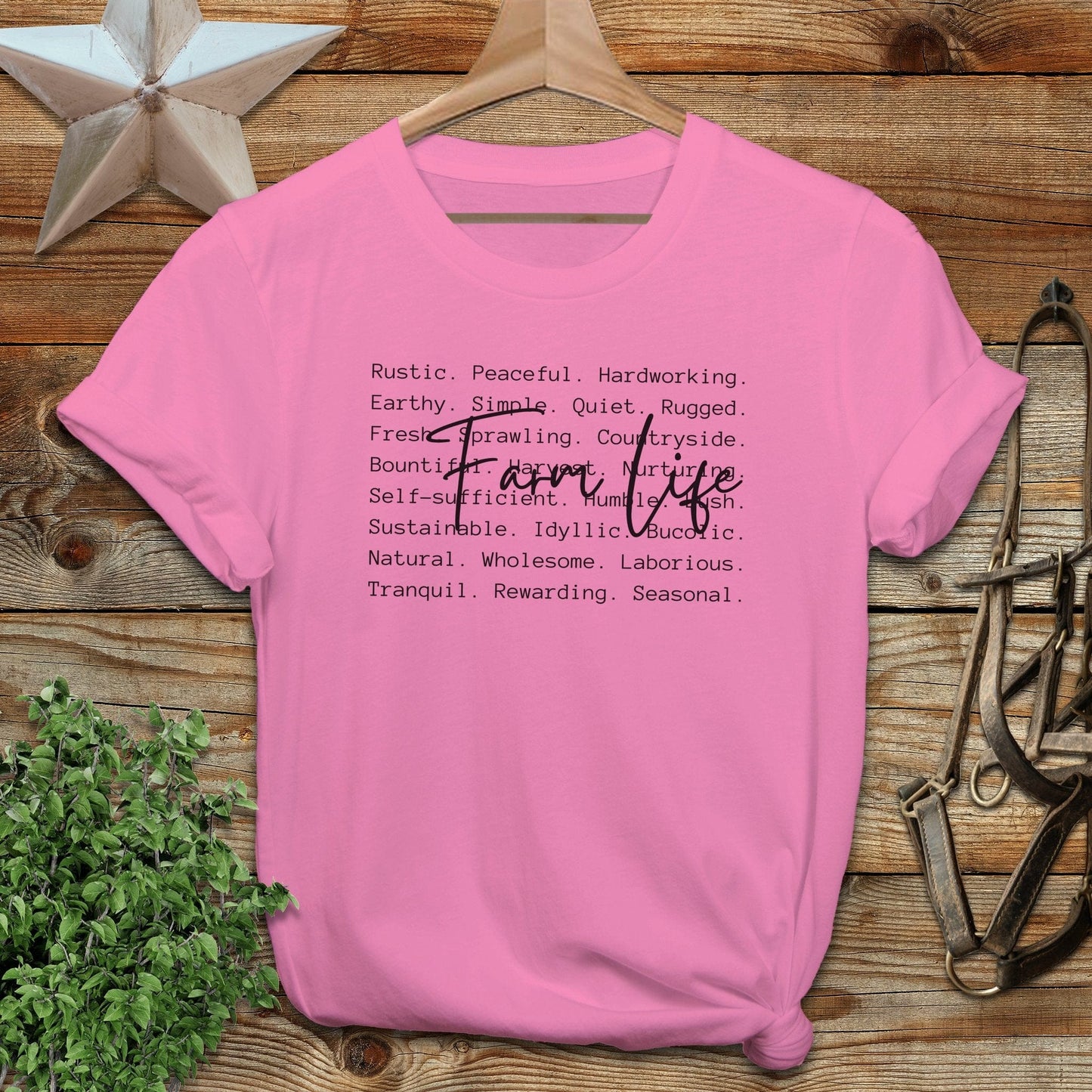 Farm Life Words T-shirt