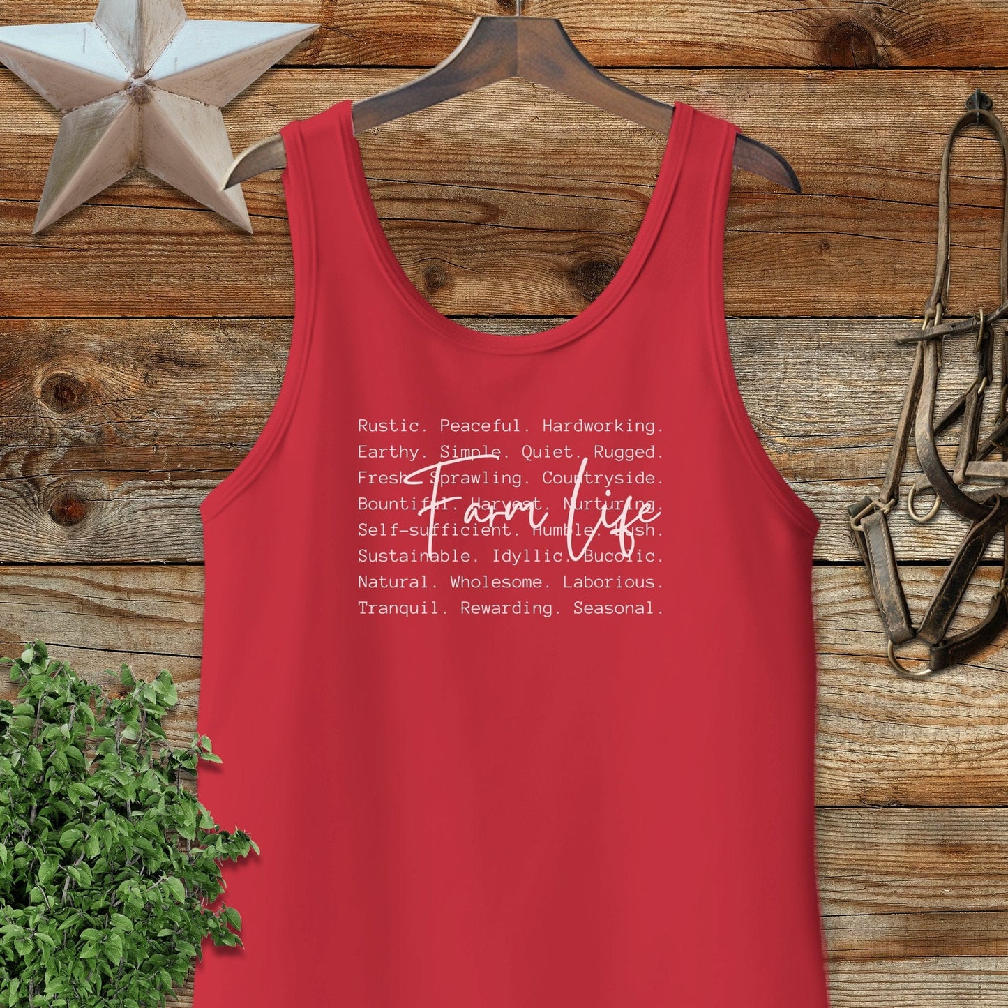Farm Life Words Tank Top