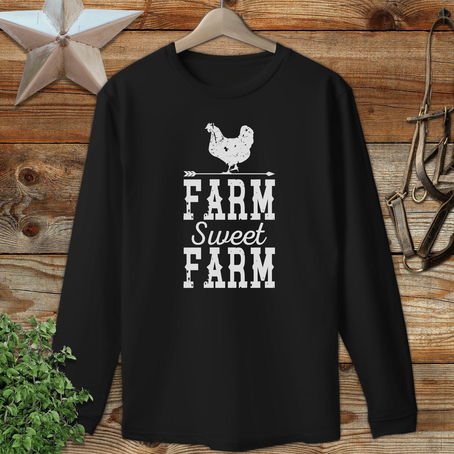 Farm Sweet Farm Chicken Long Sleeve Tee