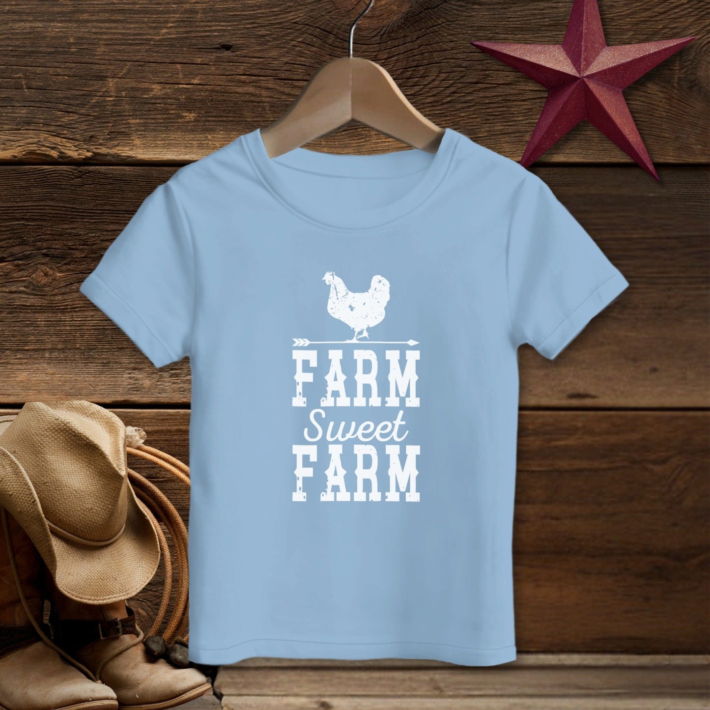 Farm Sweet Farm Chicken T-Shirt (Toddler)