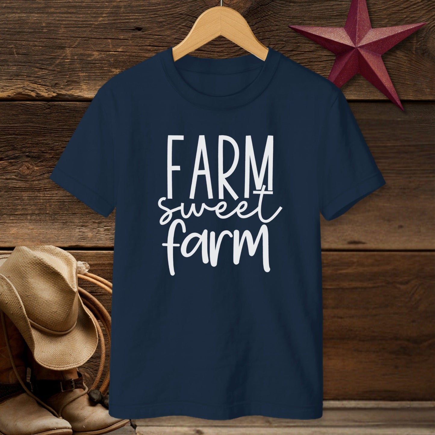 Farm Sweet Farm Words T-shirt (Youth)