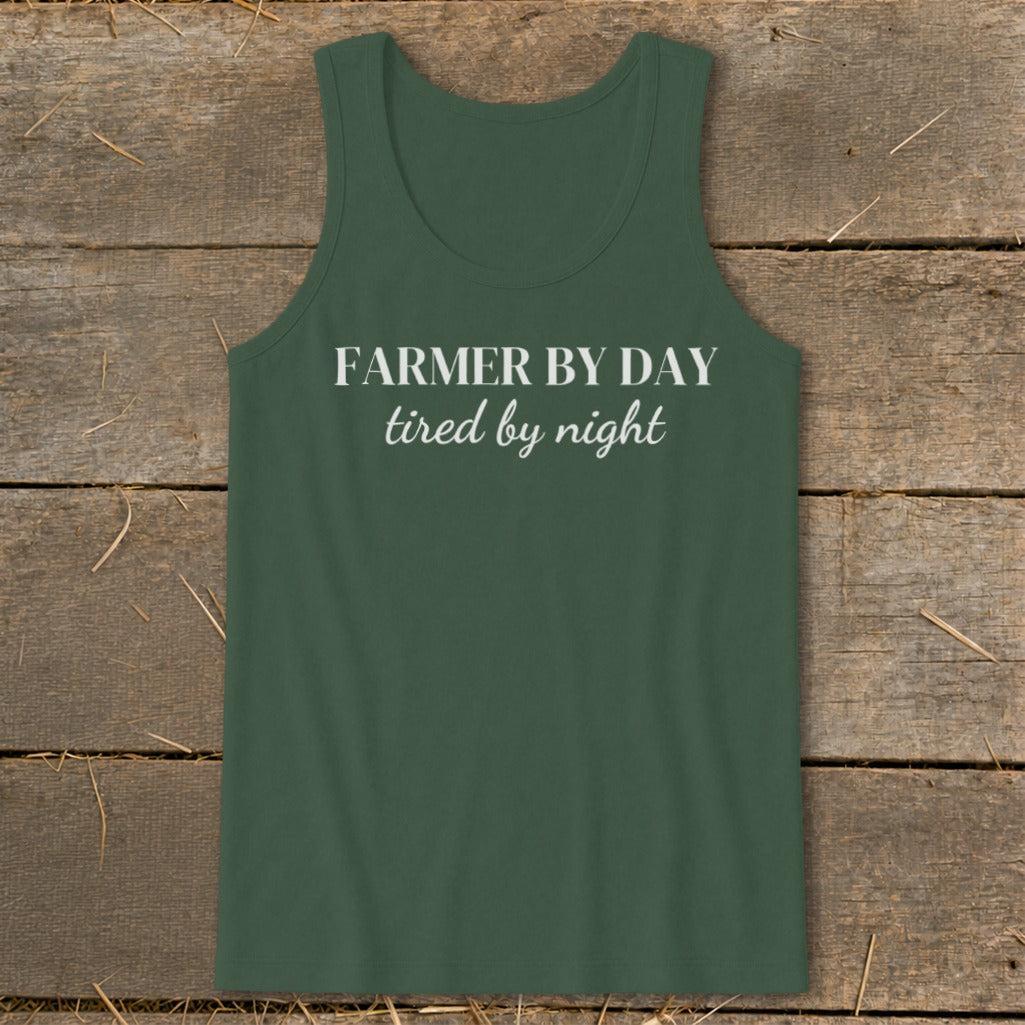 Farmer By Day Tired By Night Tank Top