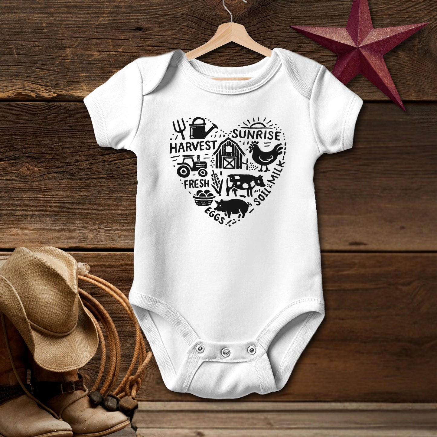 Farming Heart Bodysuit (Baby)